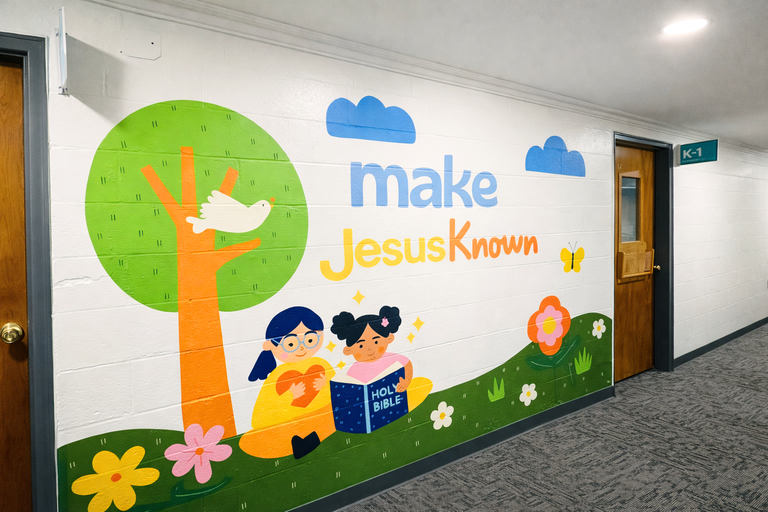Artists creating a children's space